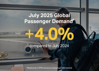 Global Air Travel Demand Rises 4% in July